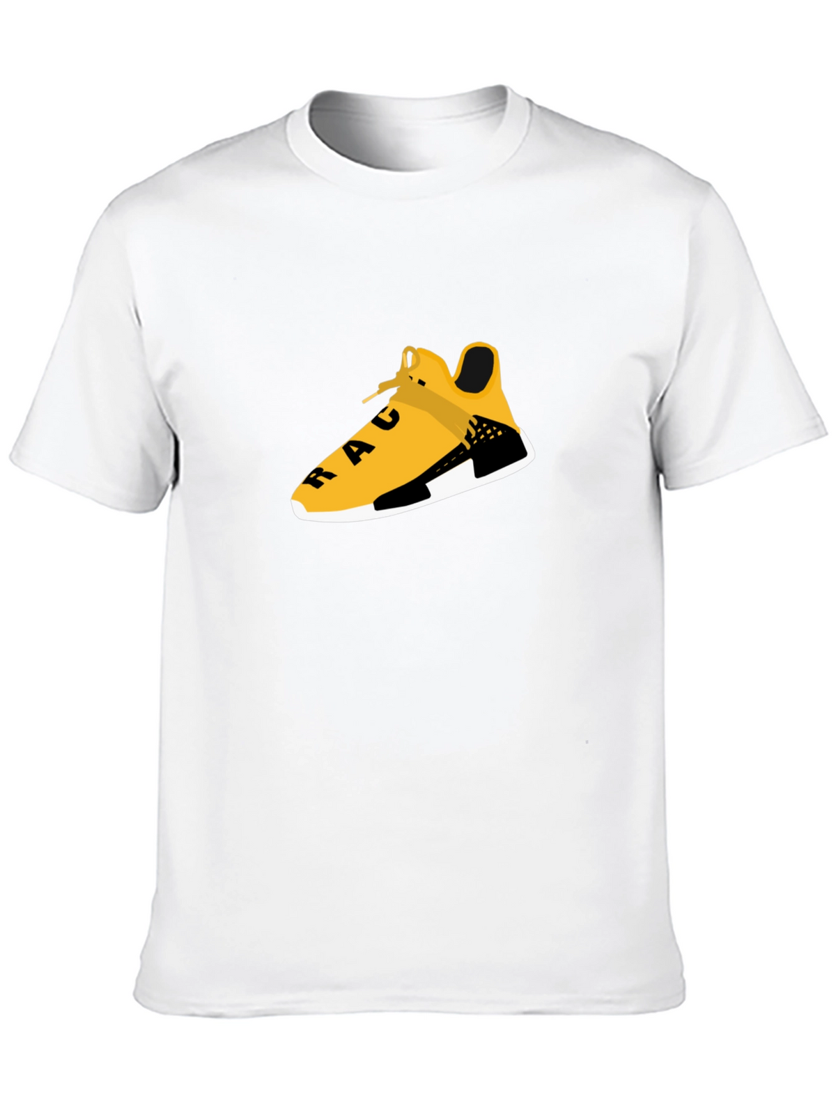 Black Tee with Graphic Shoe Design