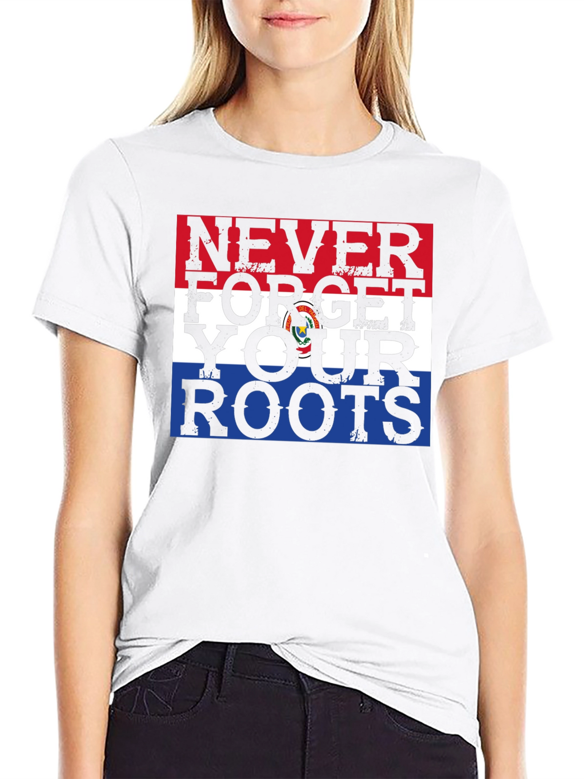 Never Forget Your Roots Paraguay Flag Graphic Tee