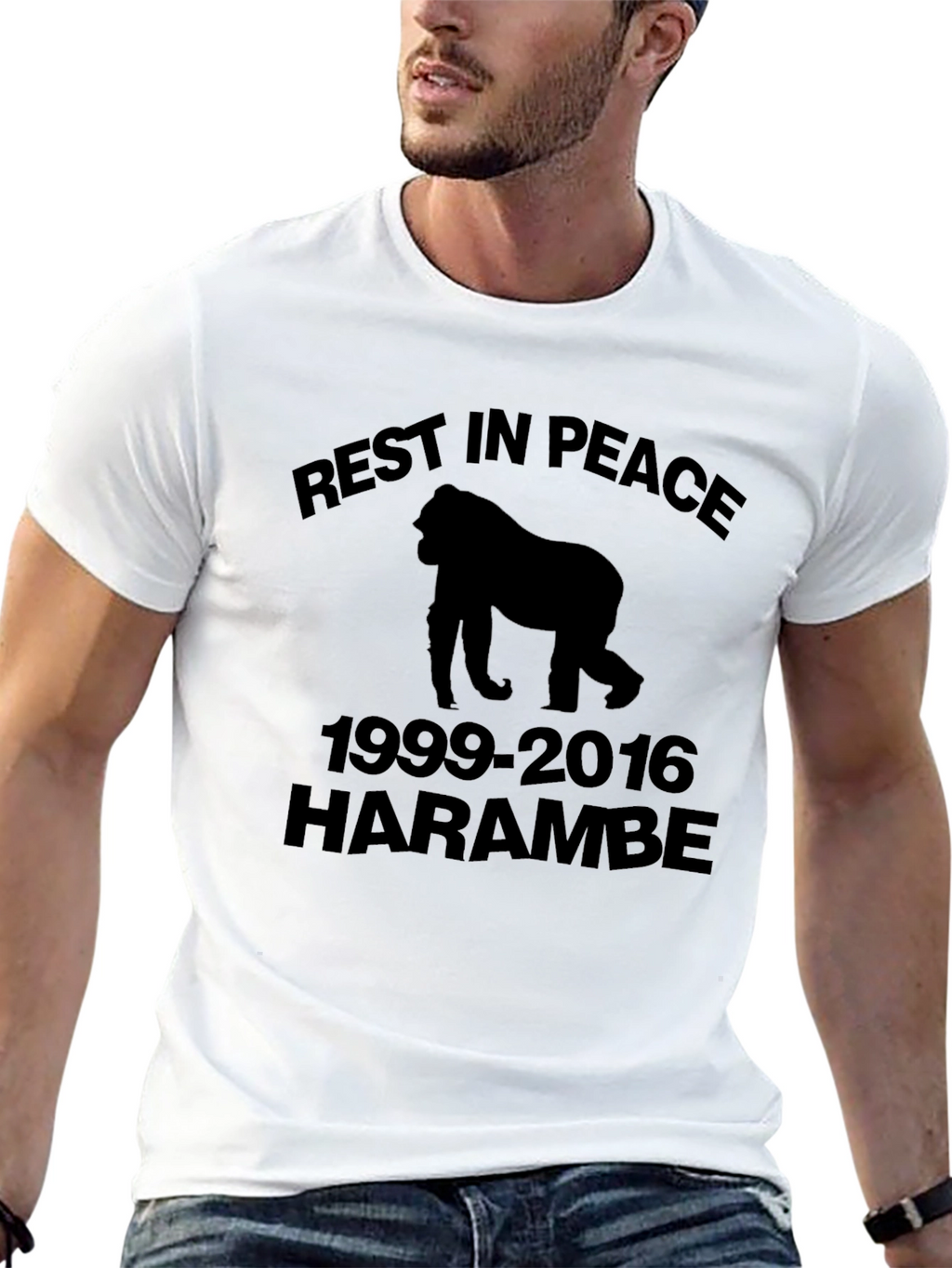 RIP Harambe Gorilla Memorial Graphic T-Shirt