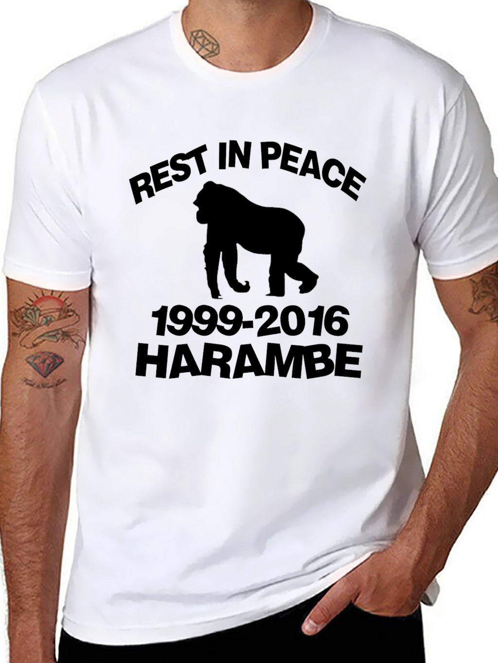 RIP Harambe Gorilla Memorial Graphic T-Shirt