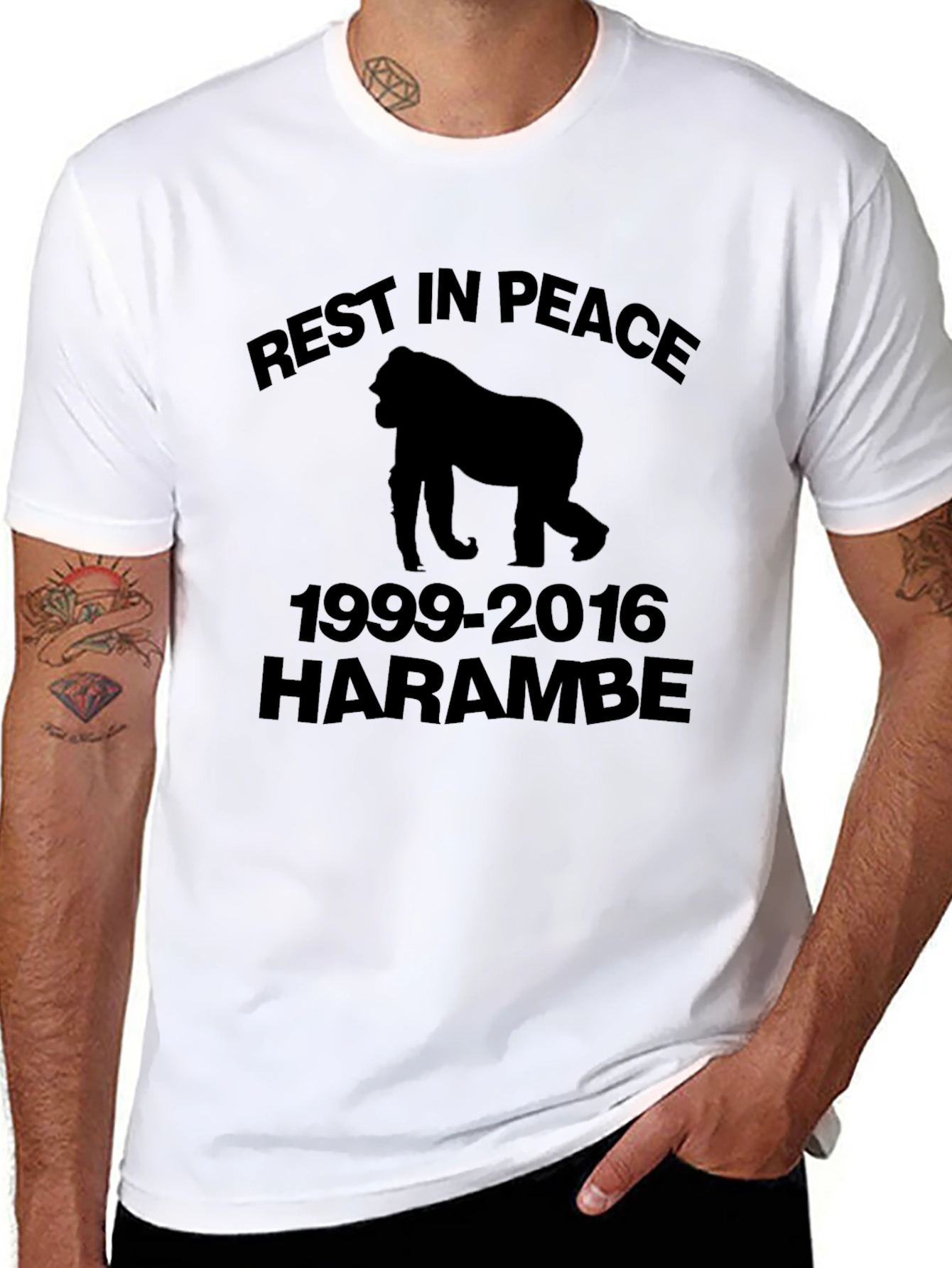 RIP Harambe Gorilla Memorial Graphic T-Shirt