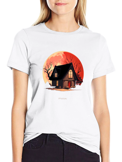 Spooky House Graphic T-Shirt