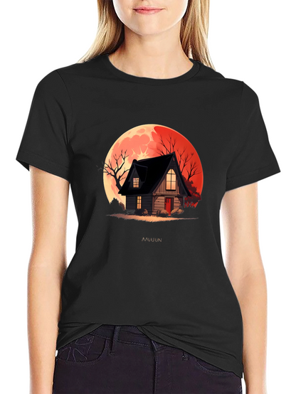 Spooky House Graphic T-Shirt