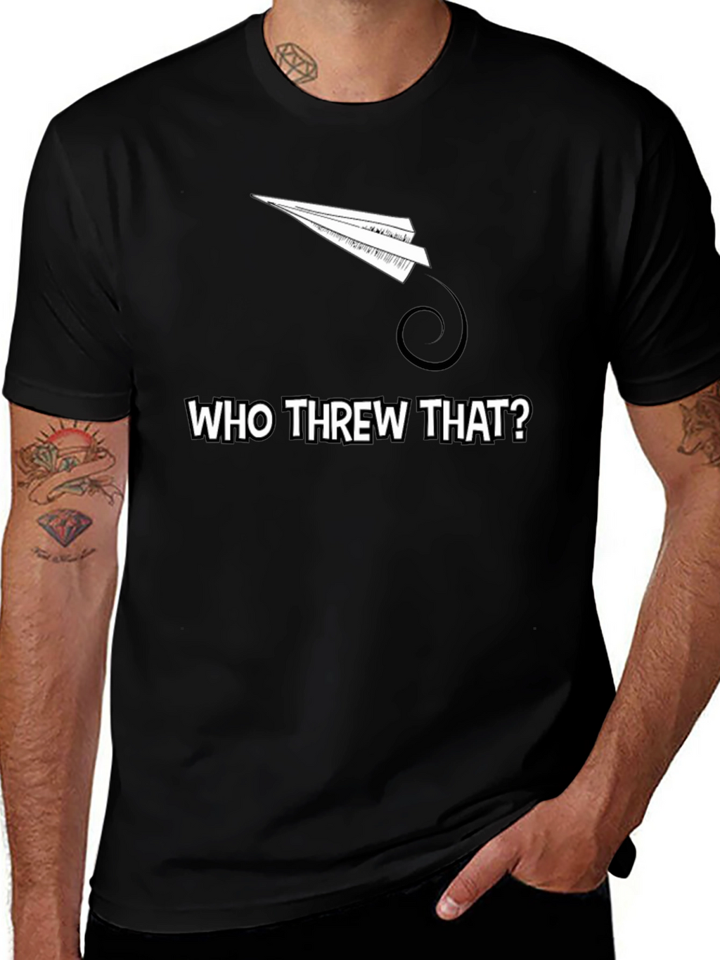 Who Threw That Paper Airplane T-Shirt