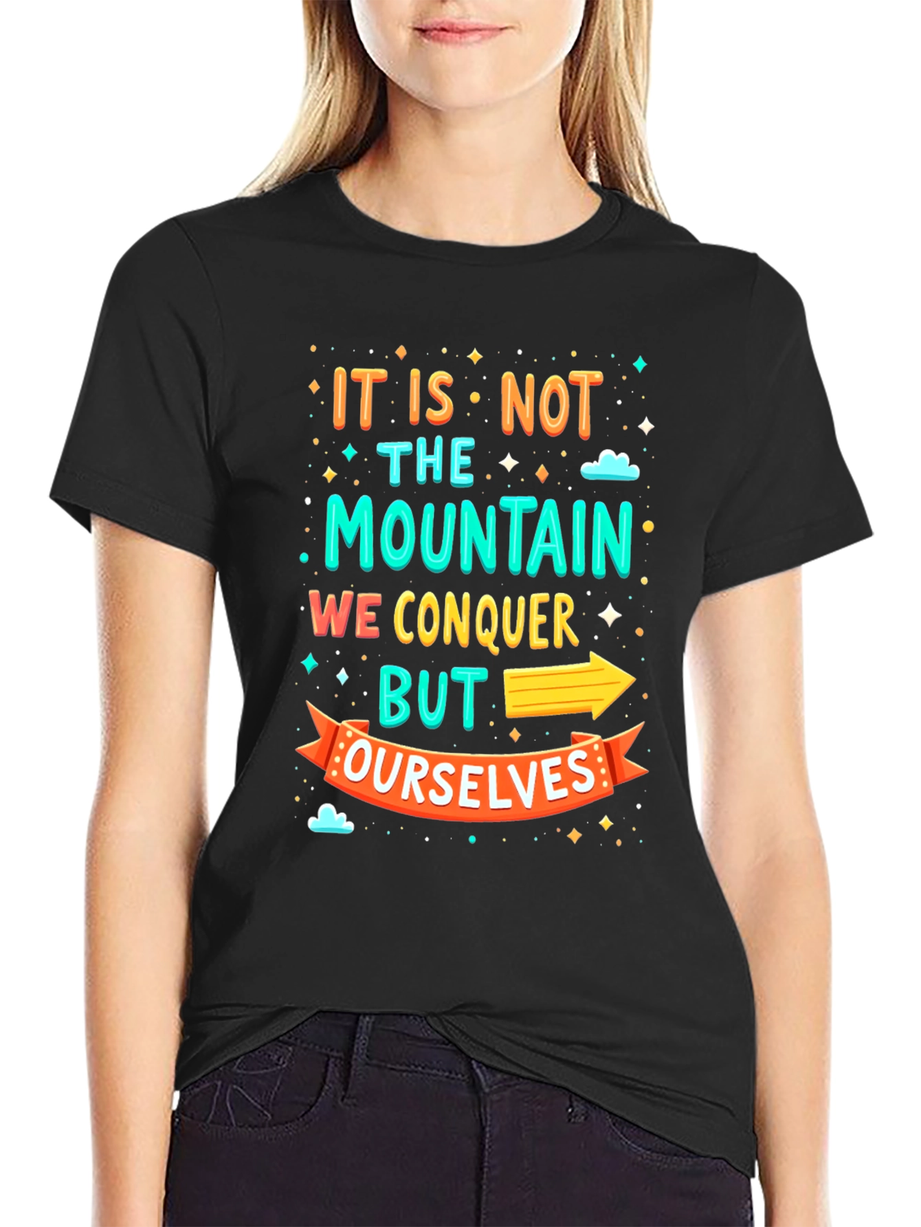 Motivational Mountain Conquer T-Shirt