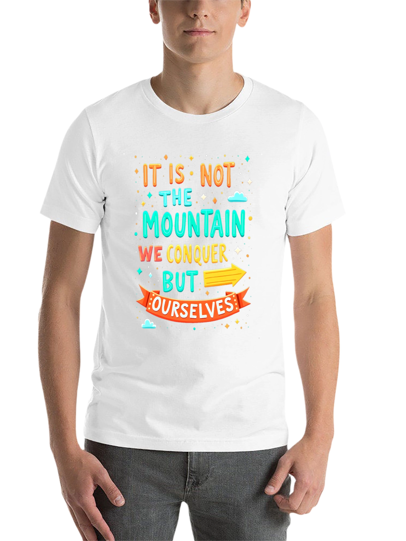 Motivational Mountain Conquer T-Shirt