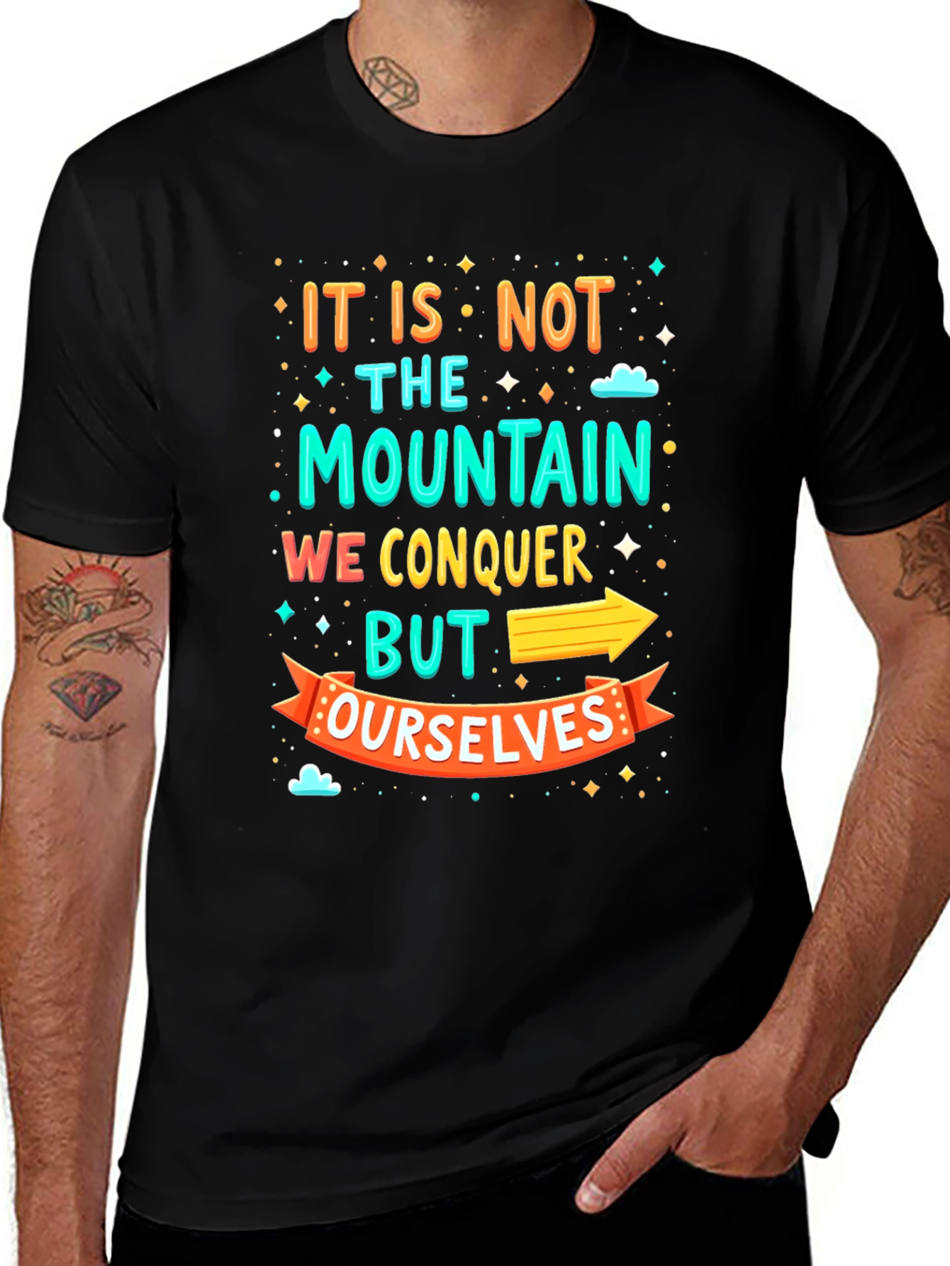 Motivational Mountain Conquer T-Shirt