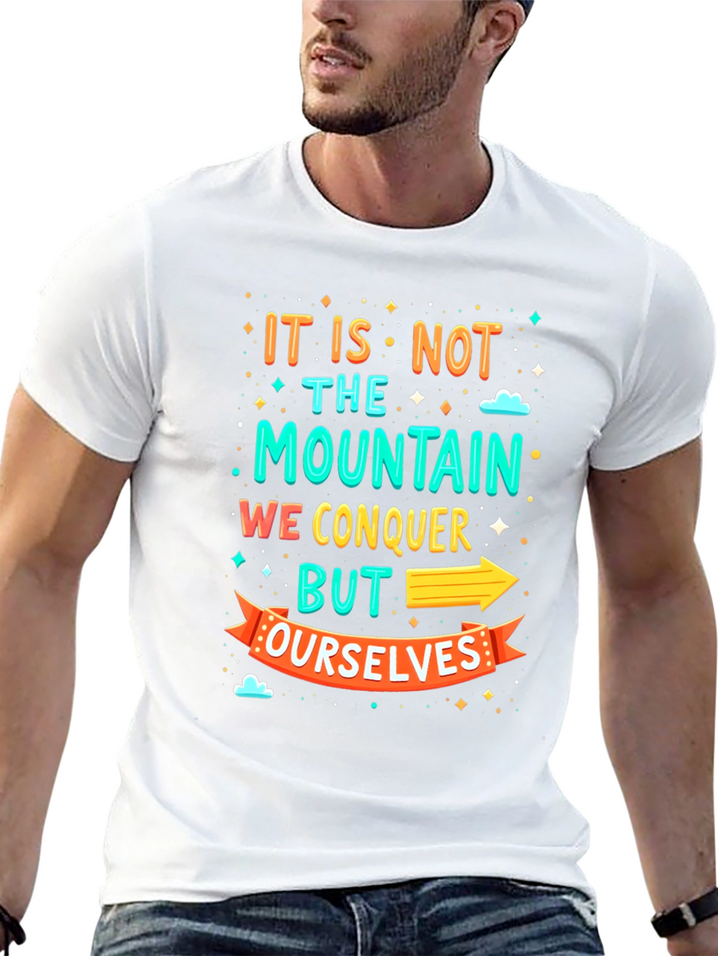 Motivational Mountain Conquer T-Shirt