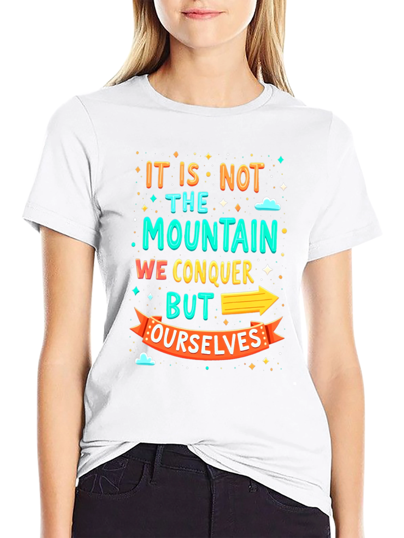 Motivational Mountain Conquer T-Shirt