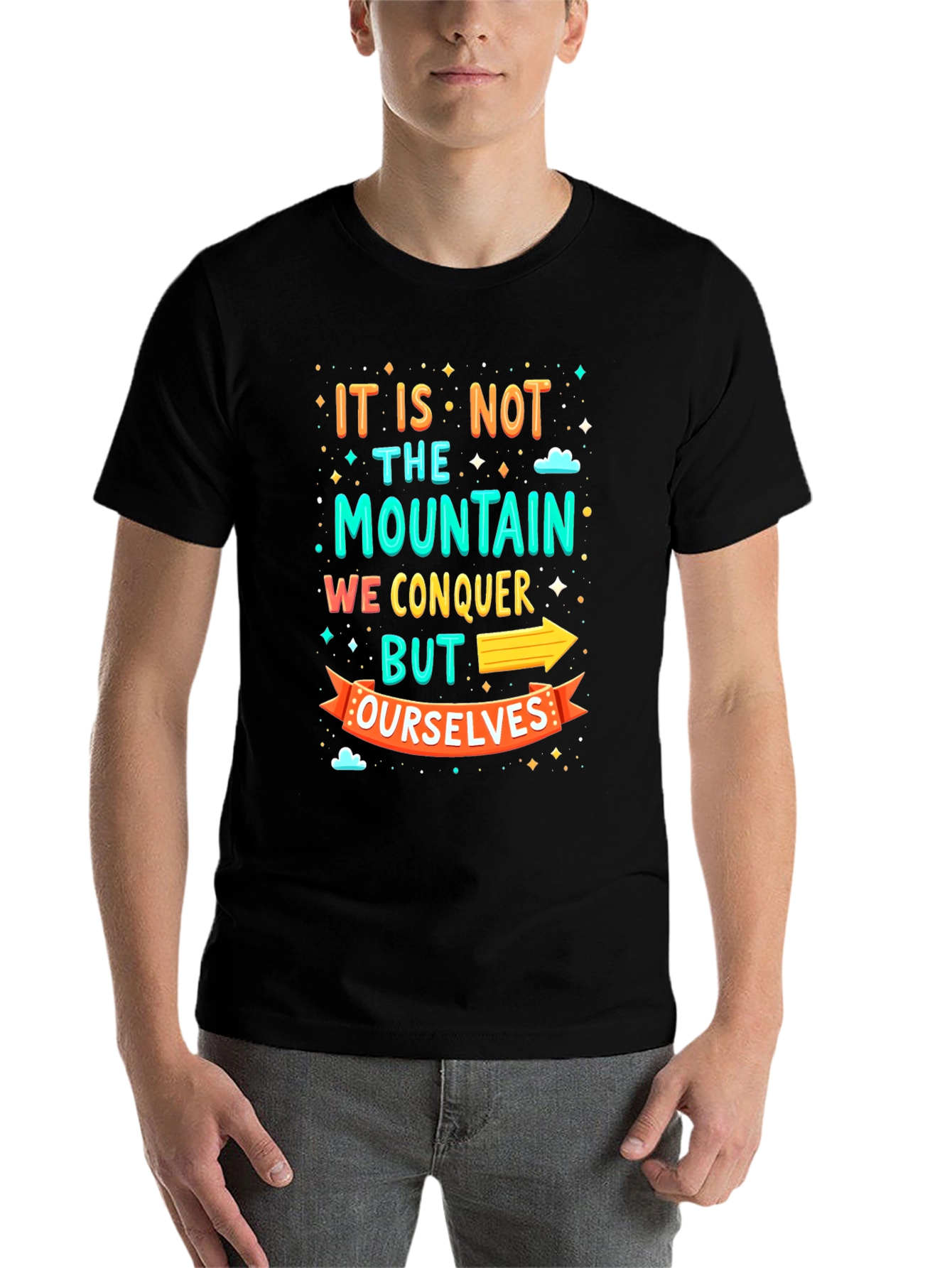 Motivational Mountain Conquer T-Shirt