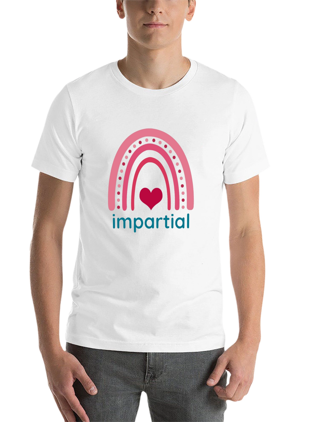 Impartial Rainbow Heart Graphic T-Shirt