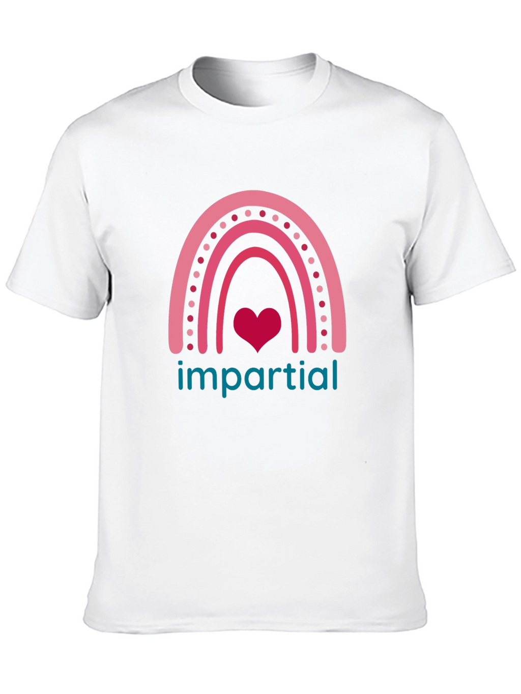 Impartial Rainbow Heart Graphic T-Shirt