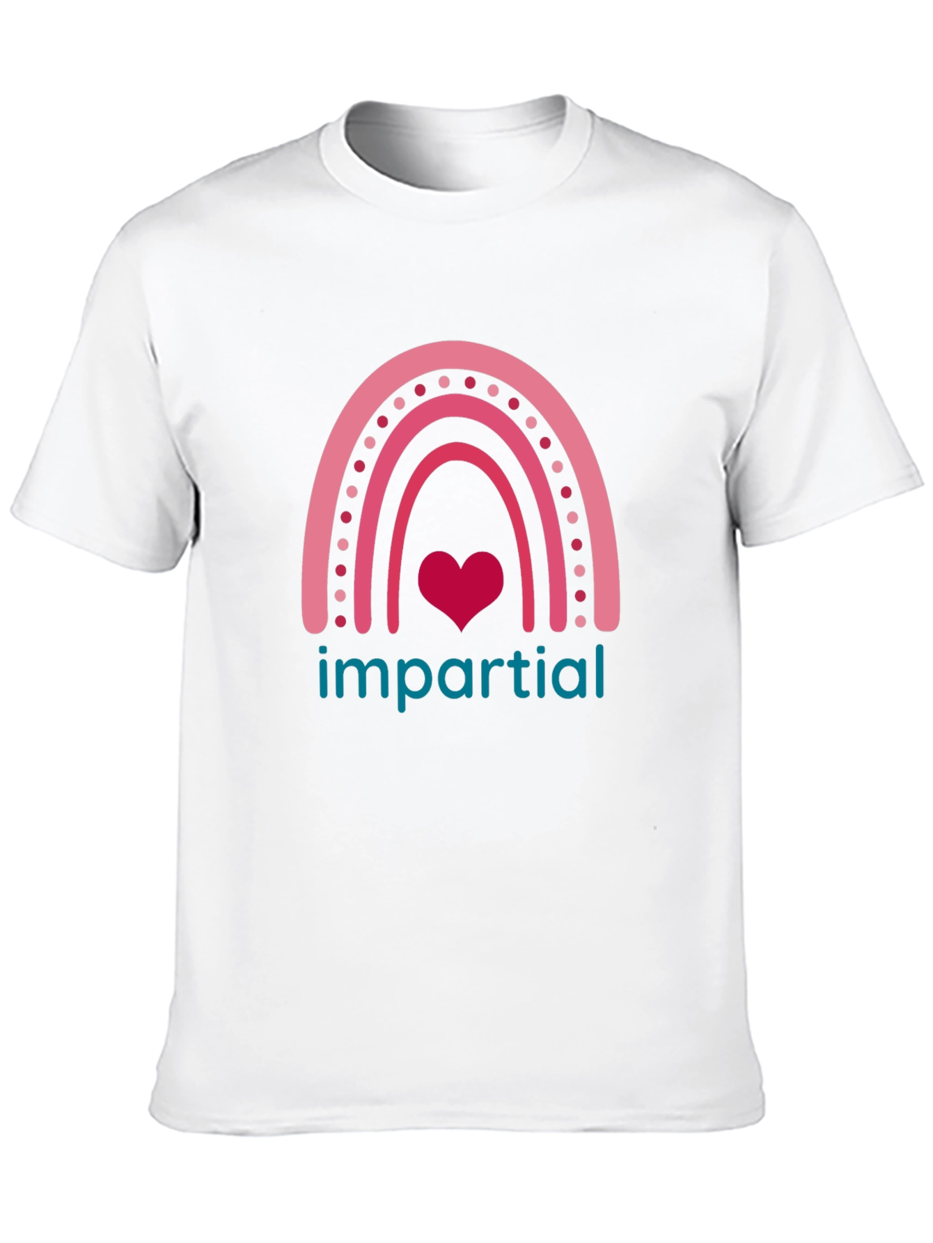 Impartial Rainbow Heart Graphic T-Shirt