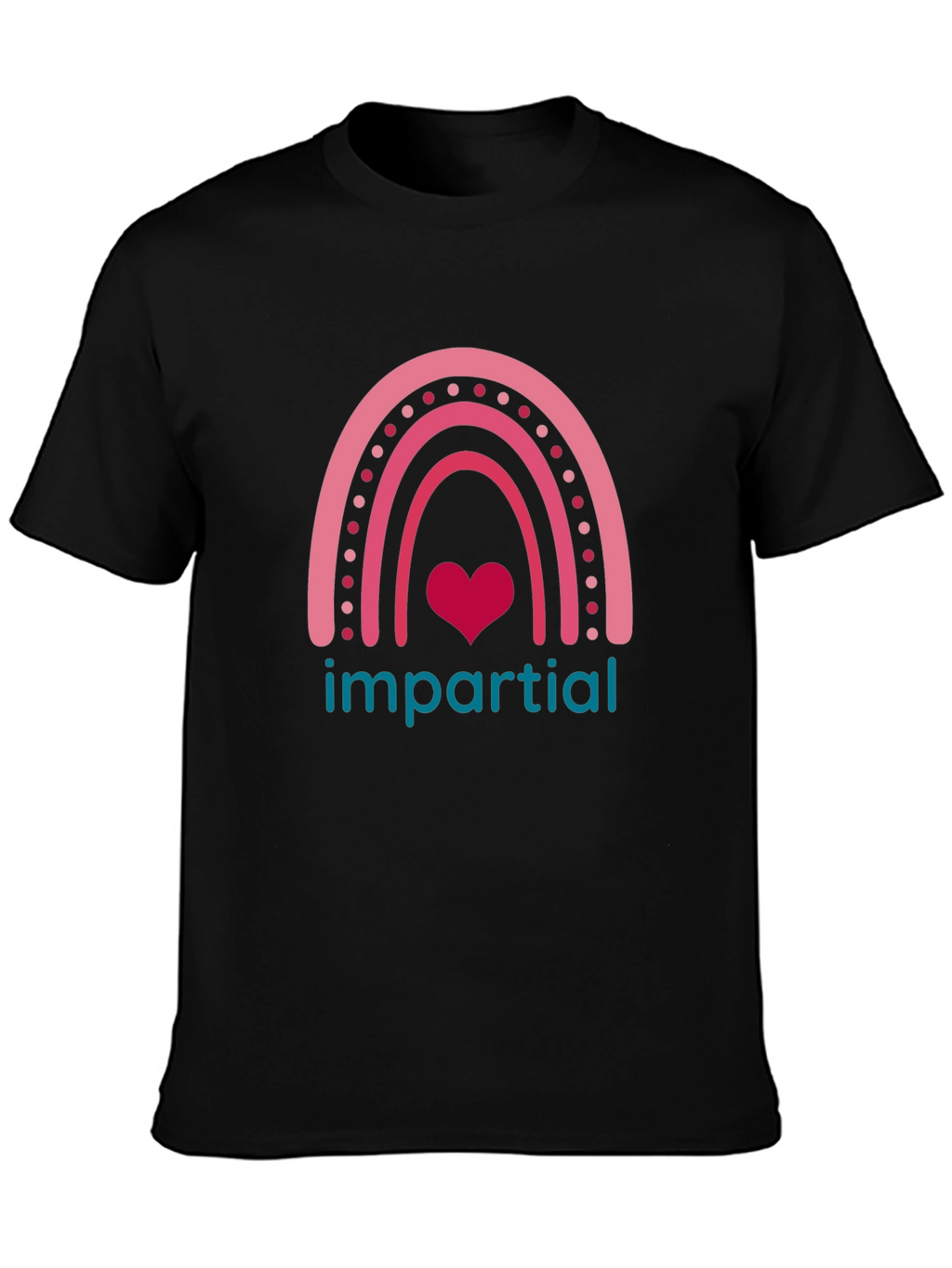 Impartial Rainbow Heart Graphic T-Shirt
