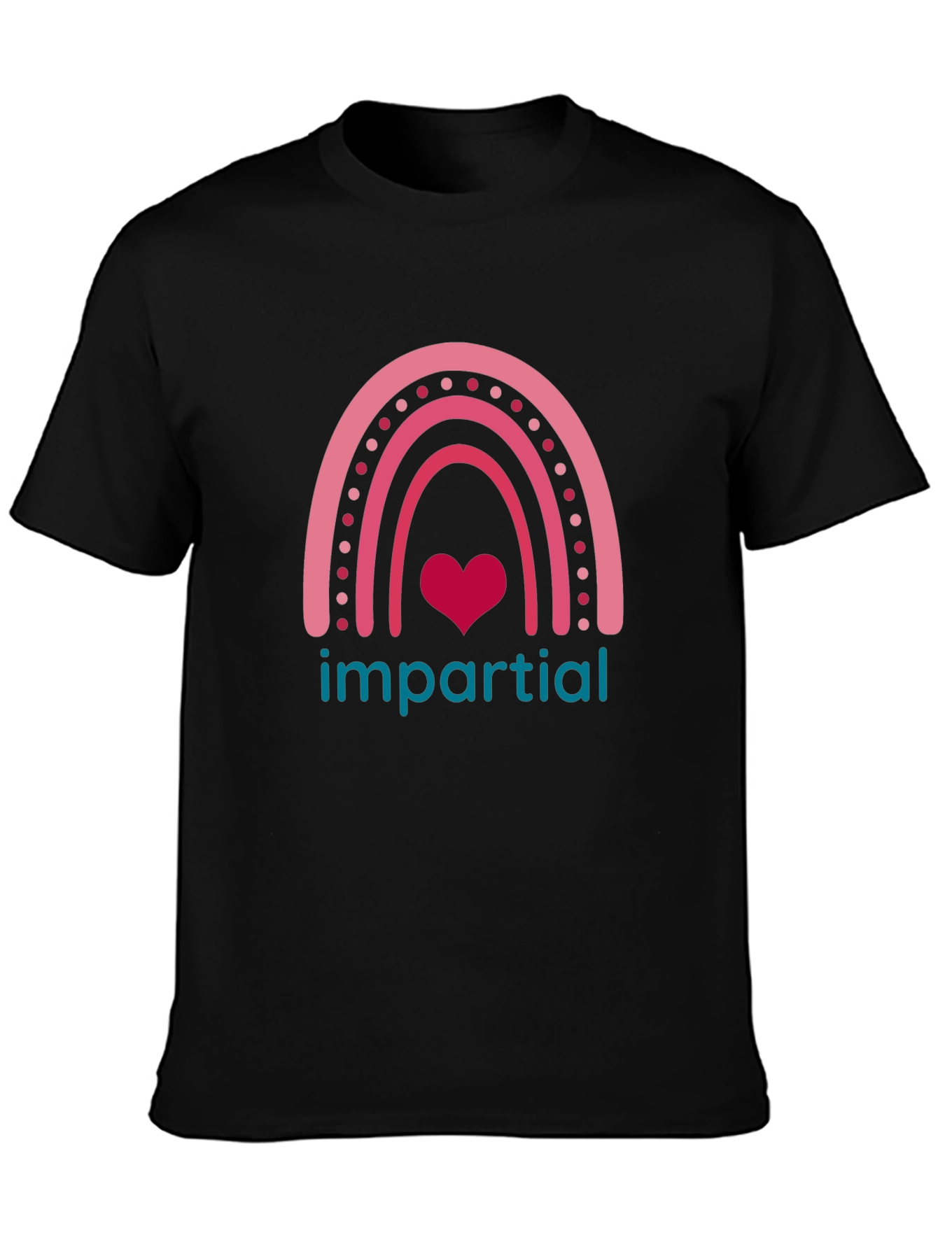 Impartial Rainbow Heart Graphic T-Shirt
