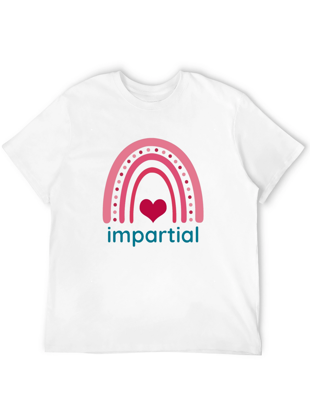 Impartial Rainbow Heart Graphic T-Shirt