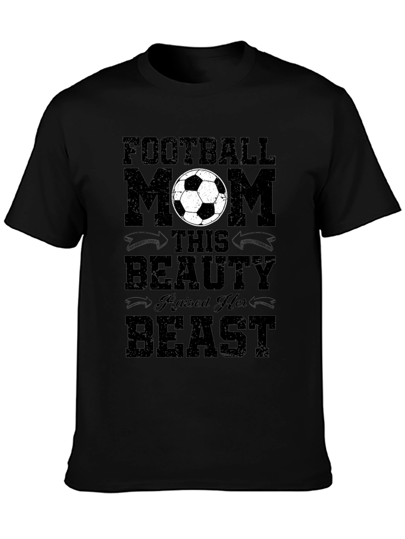 Football Mom T-Shirt - Raised Her Beast