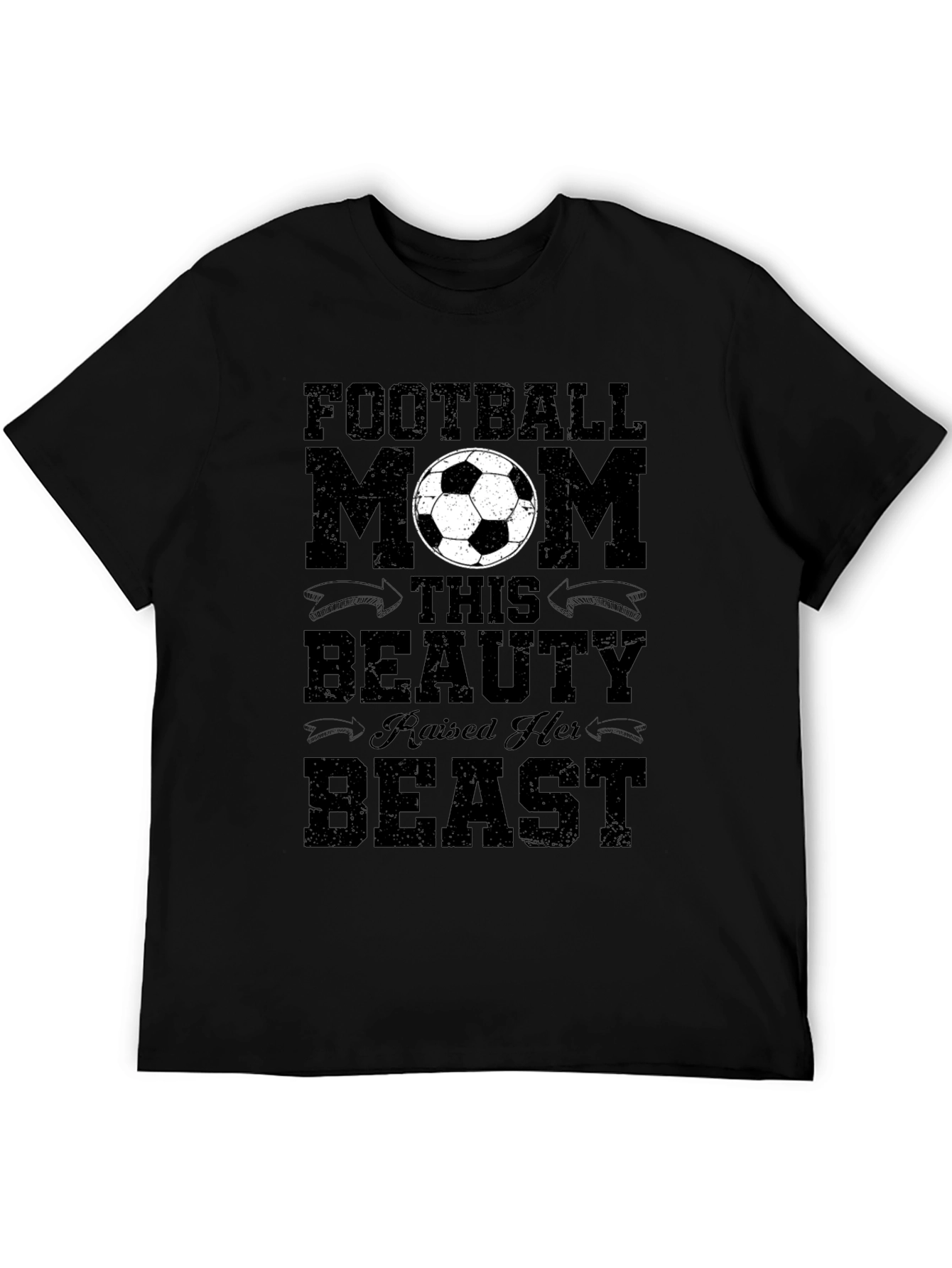 Football Mom T-Shirt - Raised Her Beast