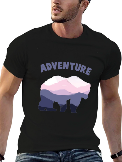Adventure Bear Mountain Graphic Tee - Black