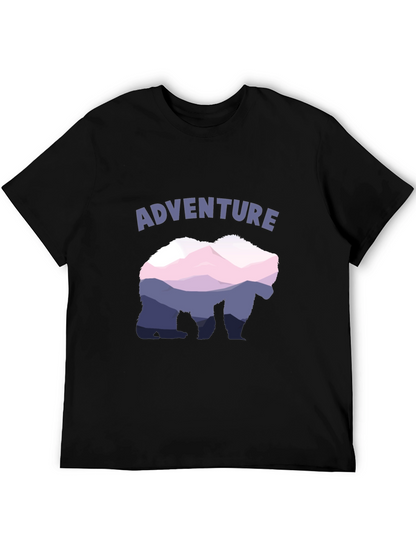 Adventure Bear Mountain Graphic Tee - Black