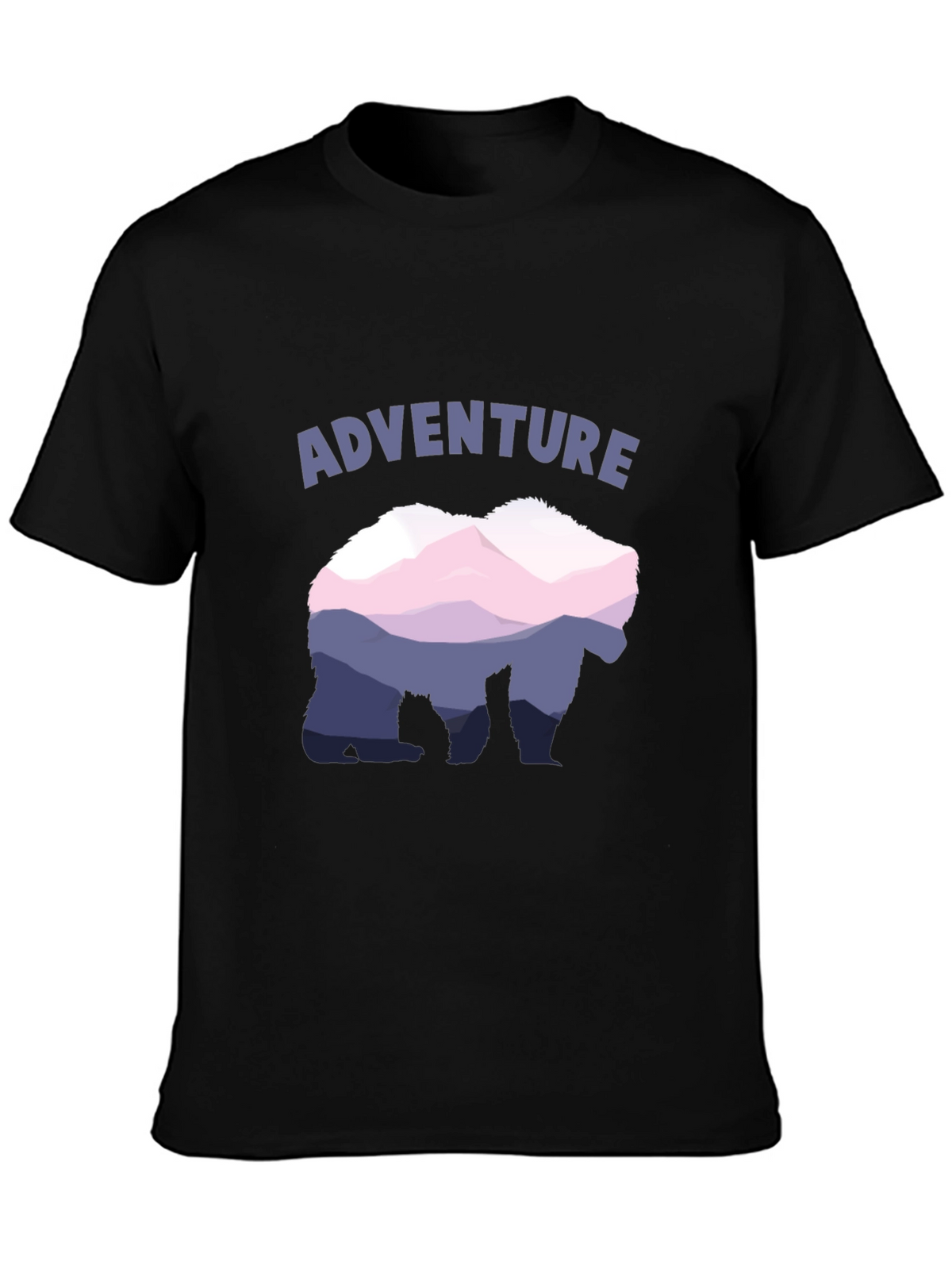 Adventure Bear Mountain Graphic Tee - Black