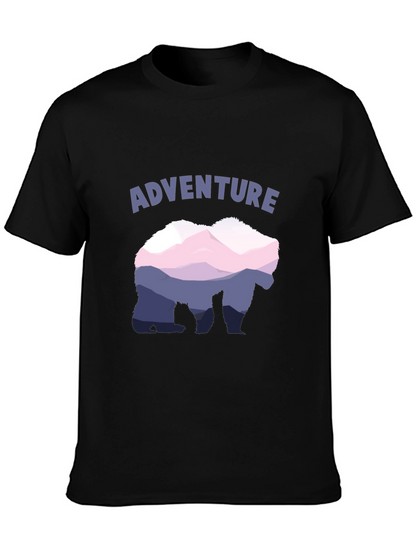 Adventure Bear Mountain Graphic Tee - Black