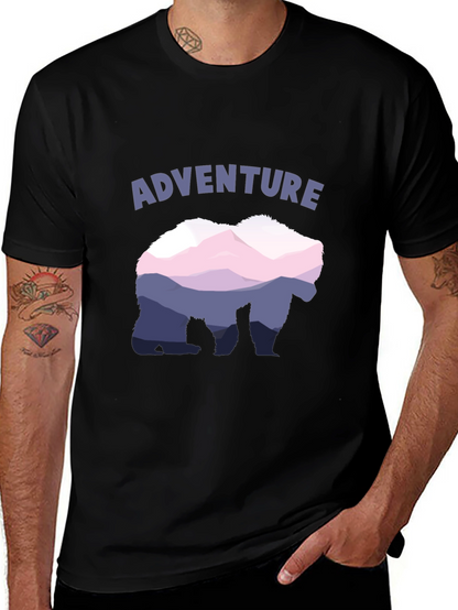 Adventure Bear Mountain Graphic Tee - Black