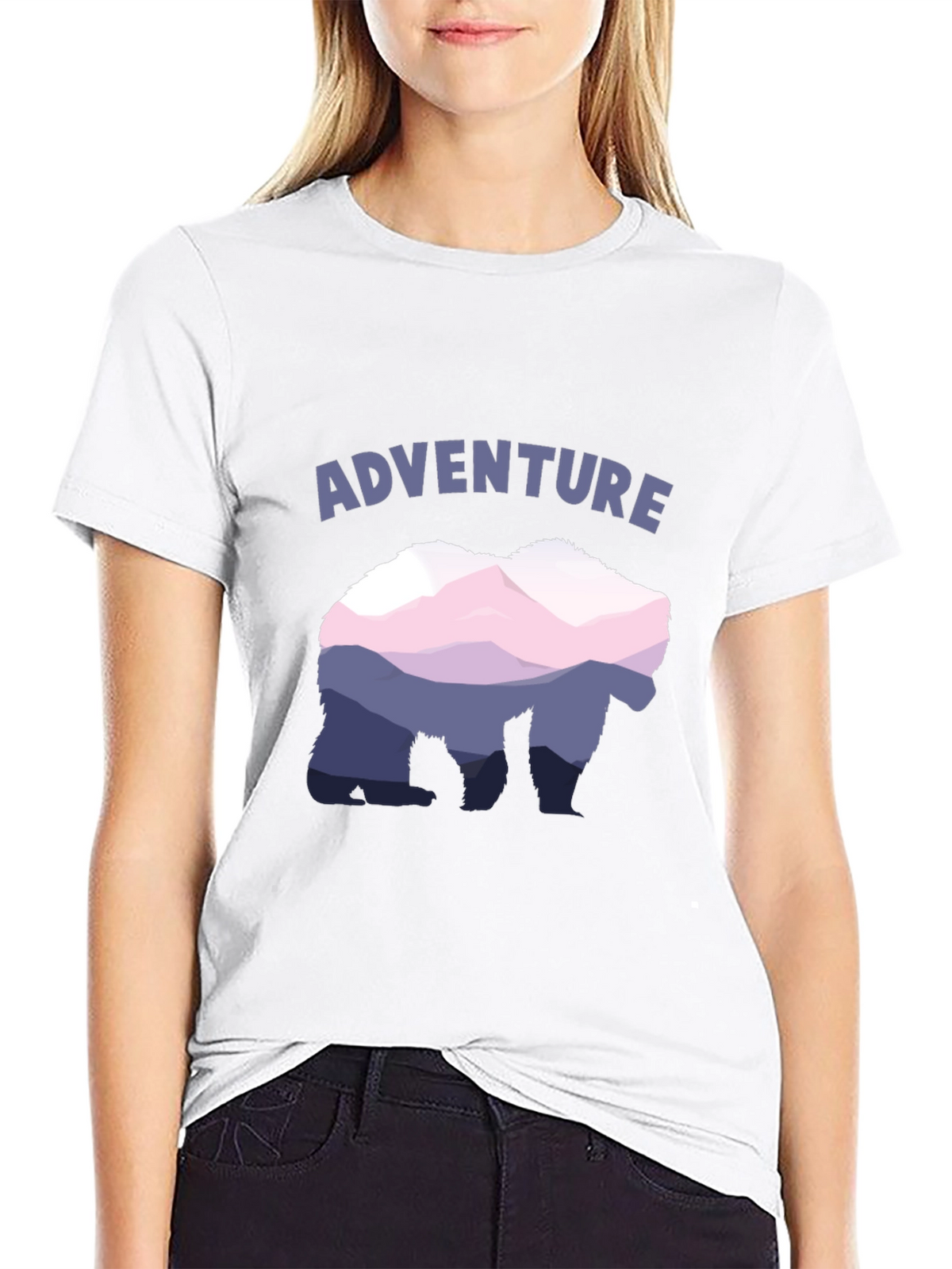 Adventure Bear Mountain Graphic Tee - Black