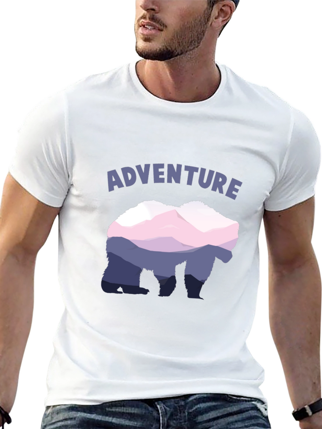 Adventure Bear Mountain Graphic Tee - Black
