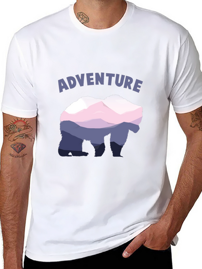 Adventure Bear Mountain Graphic Tee - Black