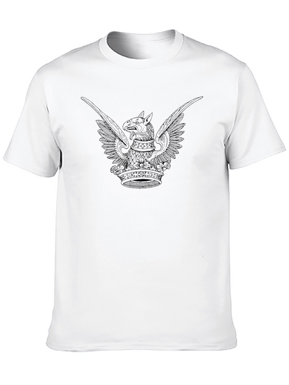 Black T-Shirt with Griffin Crown Graphic