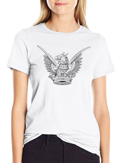 Black T-Shirt with Griffin Crown Graphic
