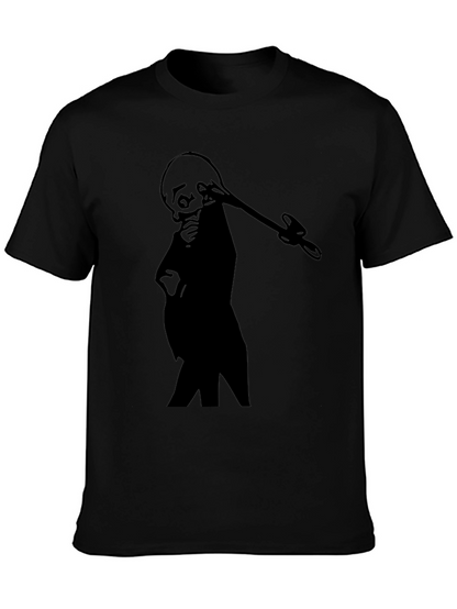 Silhouette Grim Reaper T-Shirt - Black