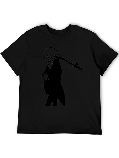 Silhouette Grim Reaper T-Shirt - Black