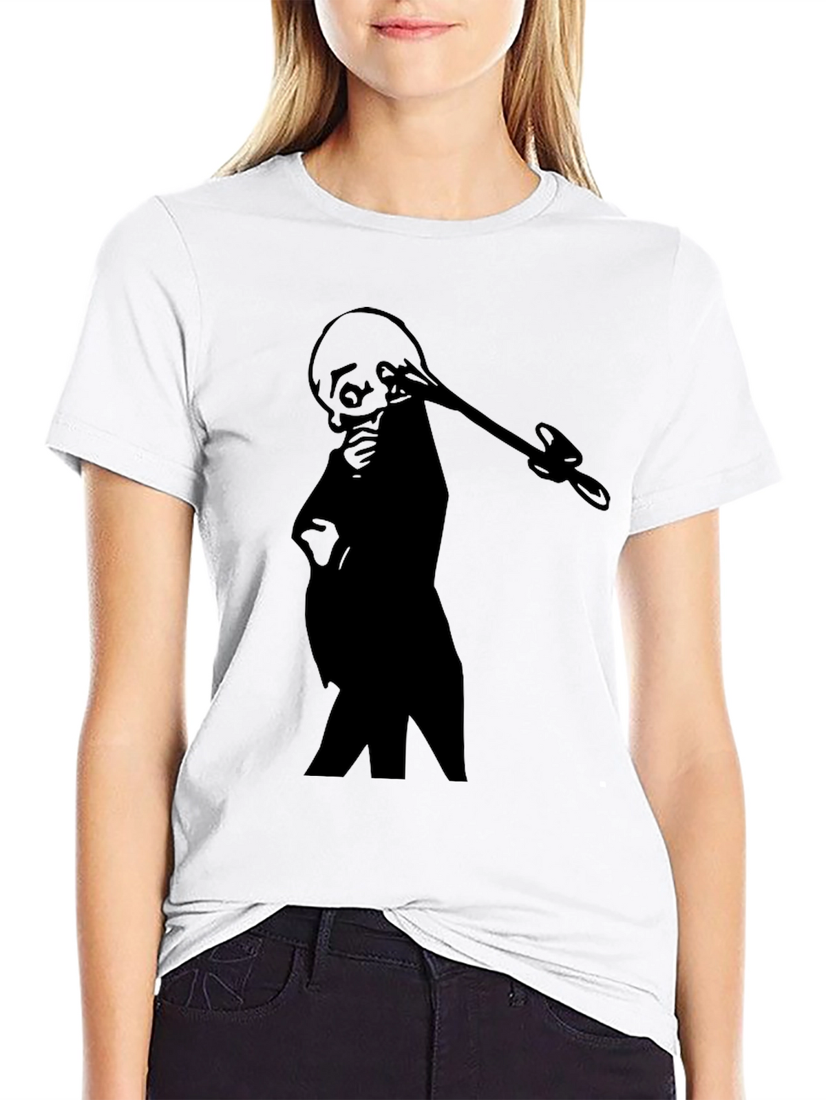 Silhouette Grim Reaper T-Shirt - Black
