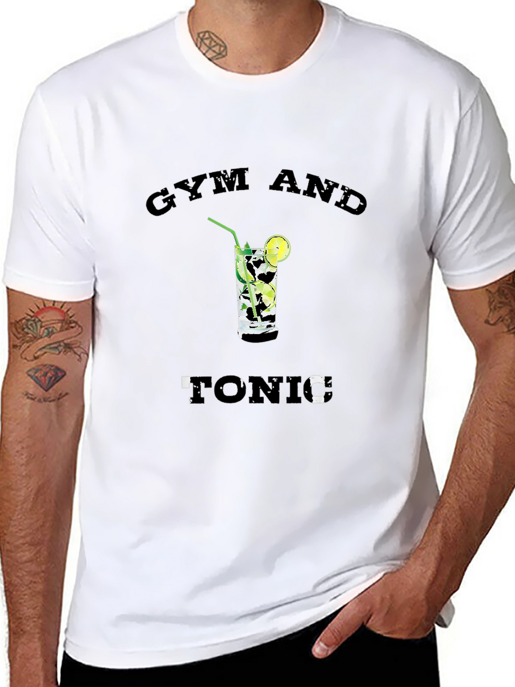 Gym and Tonic Graphic T-Shirt - Black