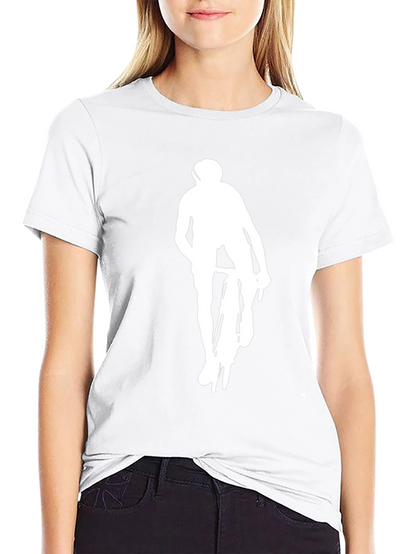Black Cyclist Graphic Tee - Modern Style