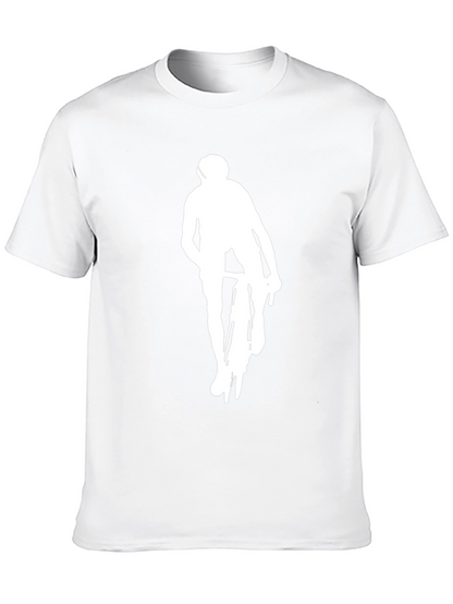 Black Cyclist Graphic Tee - Modern Style