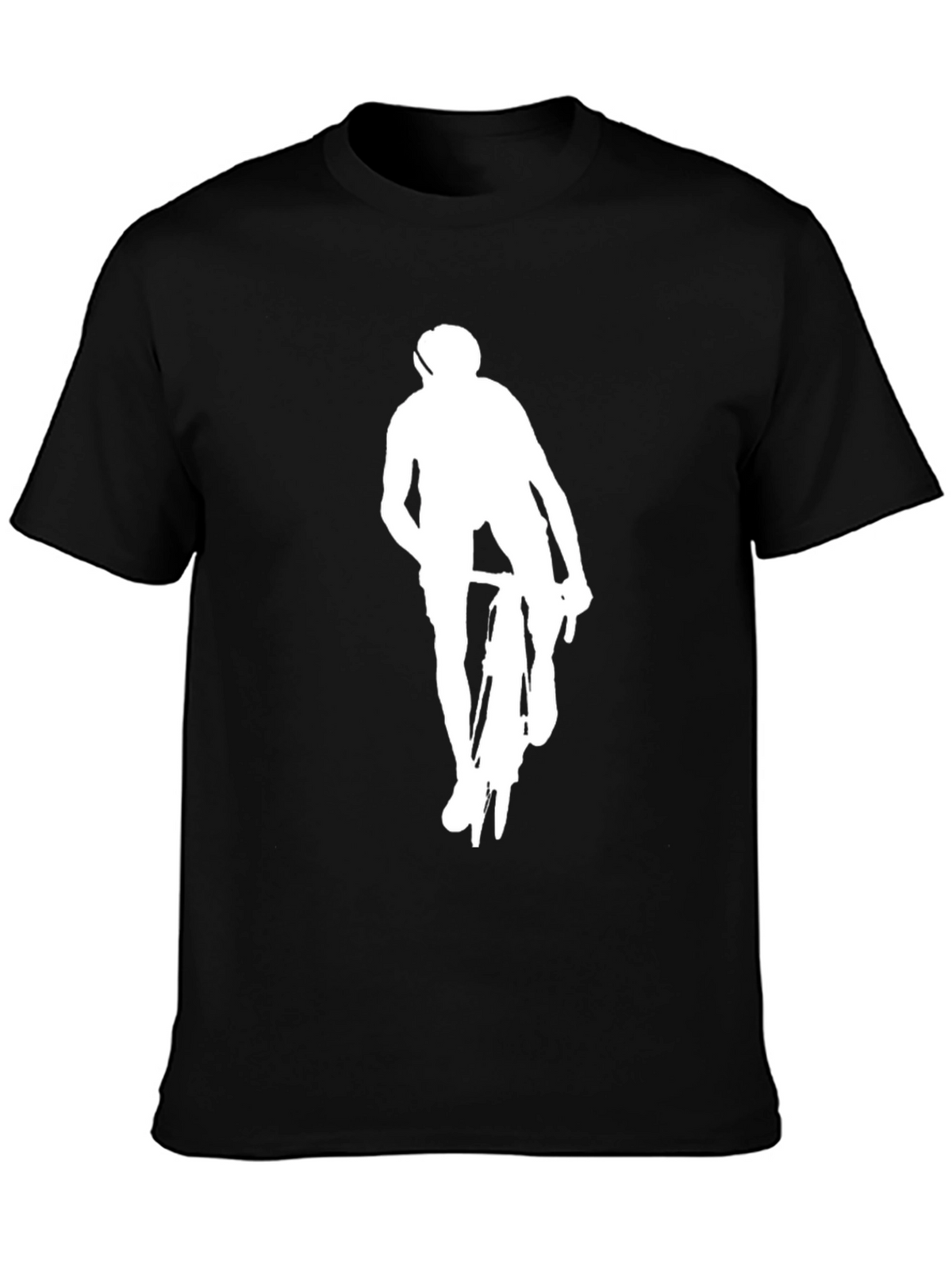 Black Cyclist Graphic Tee - Modern Style