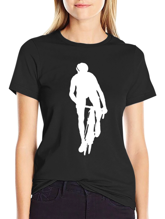 Black Cyclist Graphic Tee - Modern Style