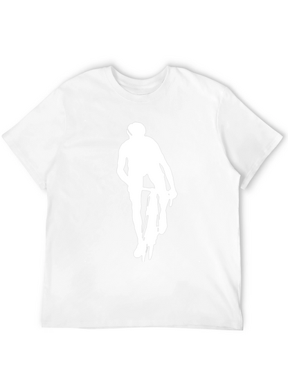 Black Cyclist Graphic Tee - Modern Style