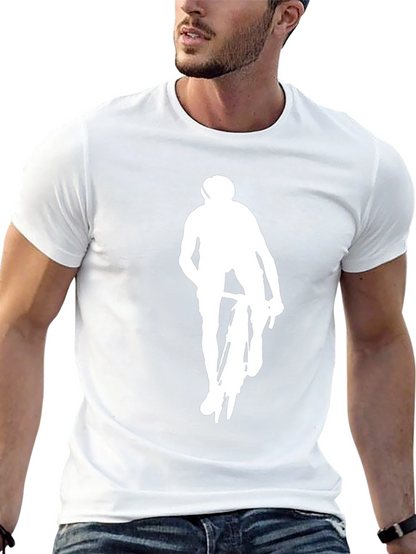 Black Cyclist Graphic Tee - Modern Style