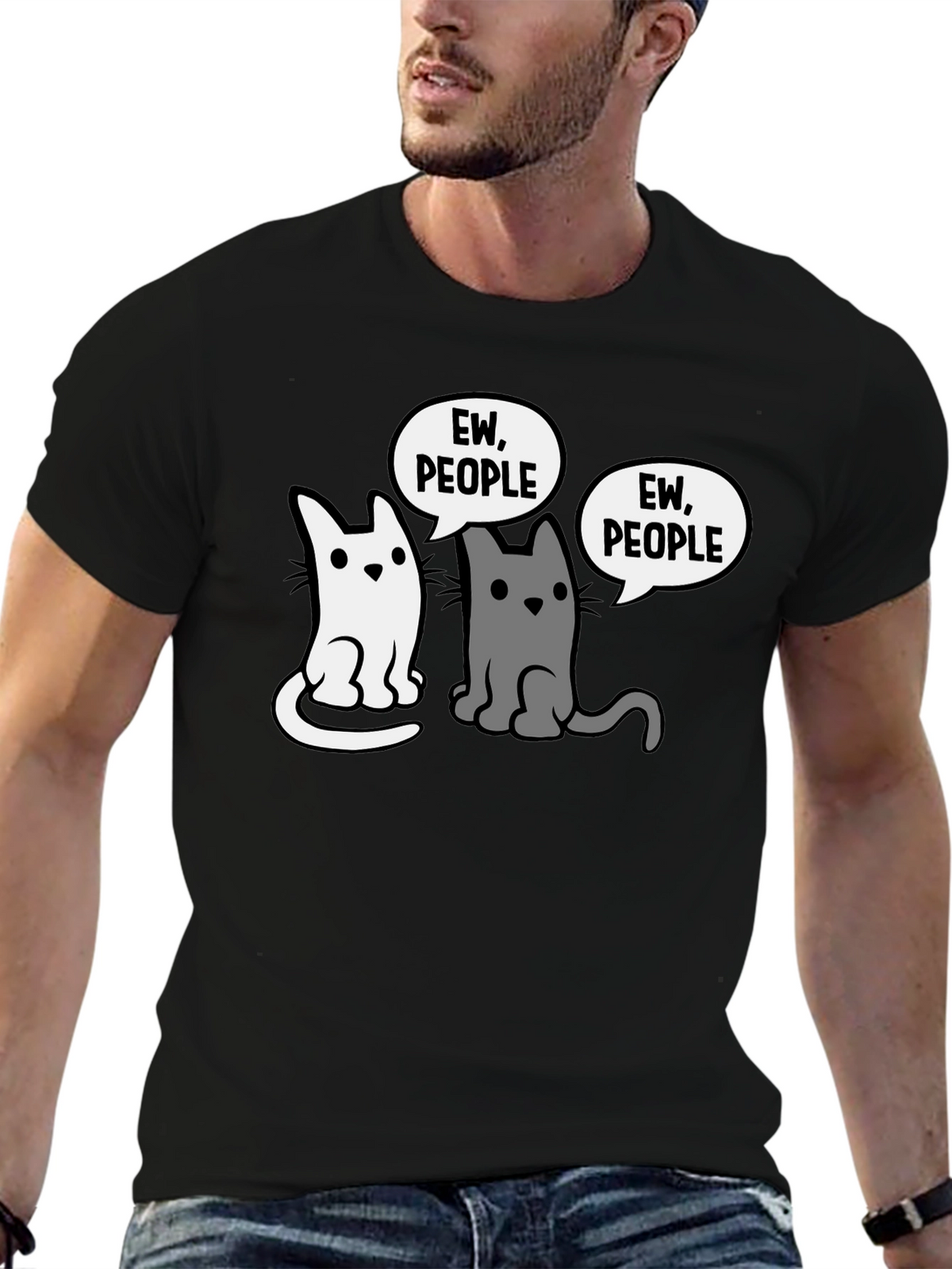 Ew People Funny Cat T-Shirt