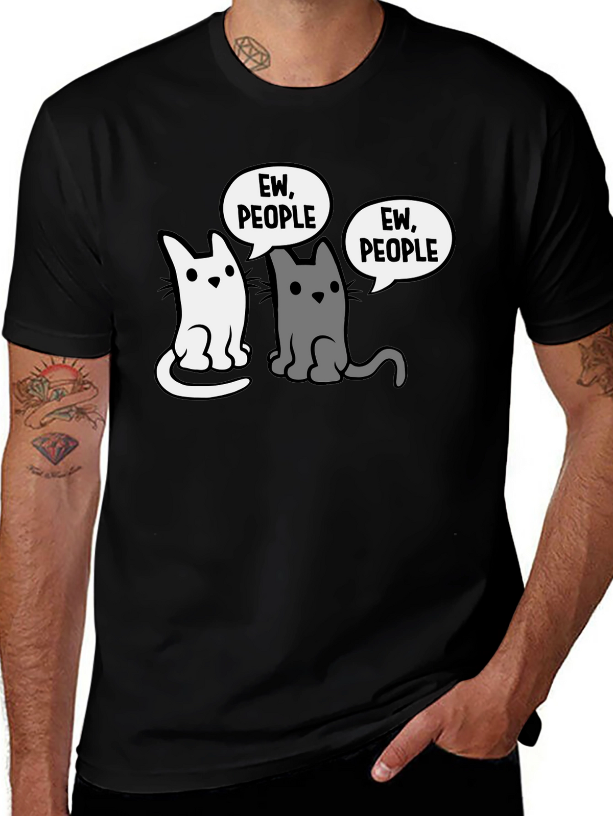 Ew People Funny Cat T-Shirt