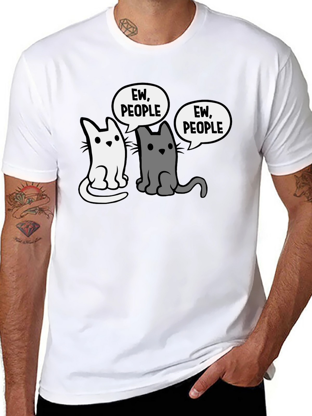 Ew People Funny Cat T-Shirt