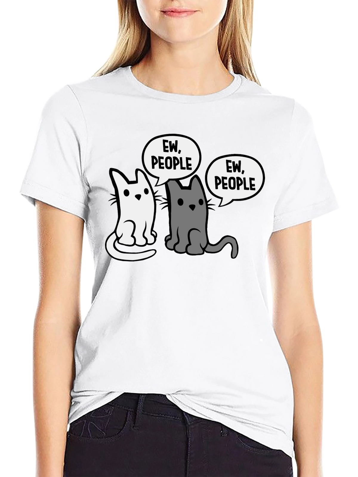 Ew People Funny Cat T-Shirt