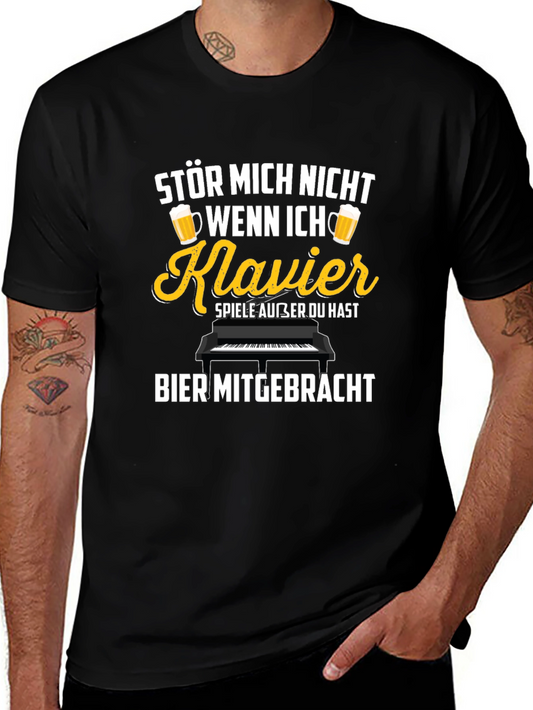 Funny German Piano & Beer T-Shirt - Stör Mich Nicht