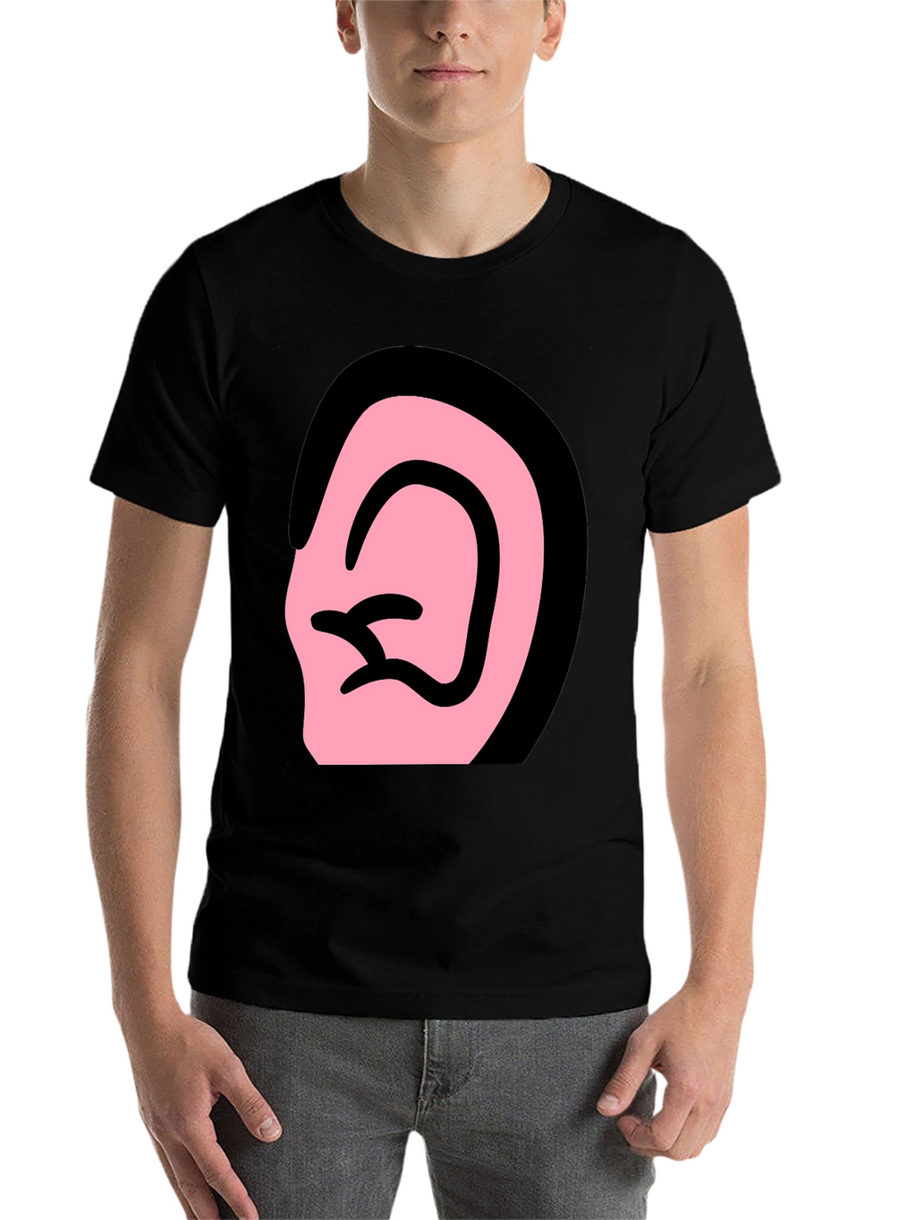 Ear Graphic Black T-Shirt