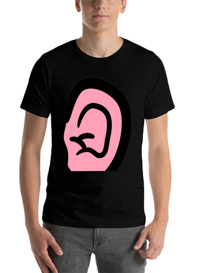 Ear Graphic Black T-Shirt