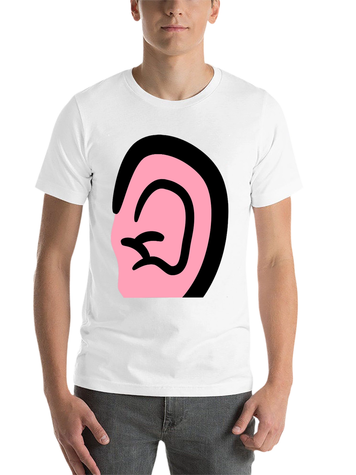 Ear Graphic Black T-Shirt